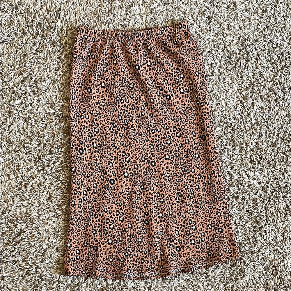 Sky and Sparrow Brown Tan Midi Pencil Skirt
